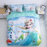 Disney Bedding Set Purple Frozen Elsa Princess Duvet Cover Sets for Baby Children Girls Bed Birthday Gifts