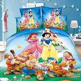 Disney Duvet Cover Sets Bedding Set Frozen Elsa Rapunzel Princess Girls Boys Single Twin Pillowcases For 0.9m-1.2m Bed