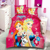 Disney Duvet Cover Sets Bedding Set Frozen Elsa Rapunzel Princess Girls Boys Single Twin Pillowcases For 0.9m-1.2m Bed