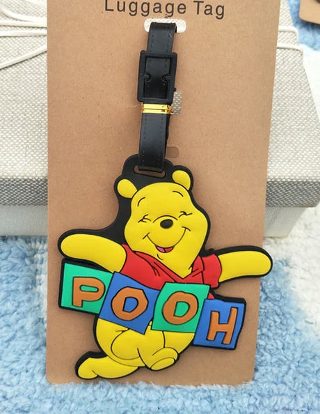 Disney Eeyore Pooh Winnie Tigger Piglet Anime Luggage Tags Cartoon Suitcase Tag Travel Accessories Bag Holder Label Gift