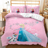 Disney Girls Frozen Elsa Anna Bedding Set Double Queen King Size Duvet Cover Single Twin Children Bedding Sets Gift