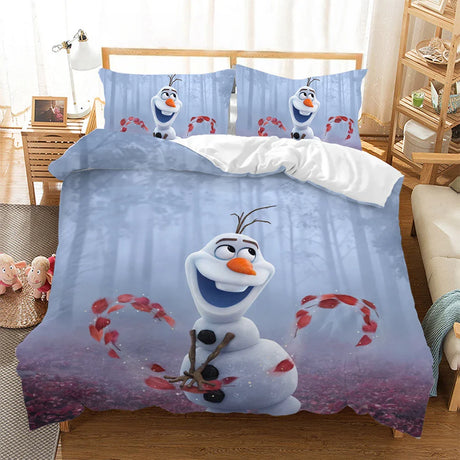 Disney Girls Frozen Elsa Anna Bedding Set Double Queen King Size Duvet Cover Single Twin Children Bedding Sets Gift