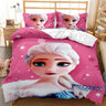 Disney Girls Frozen Elsa Anna Bedding Set Double Queen King Size Duvet Cover Single Twin Children Bedding Sets Gift