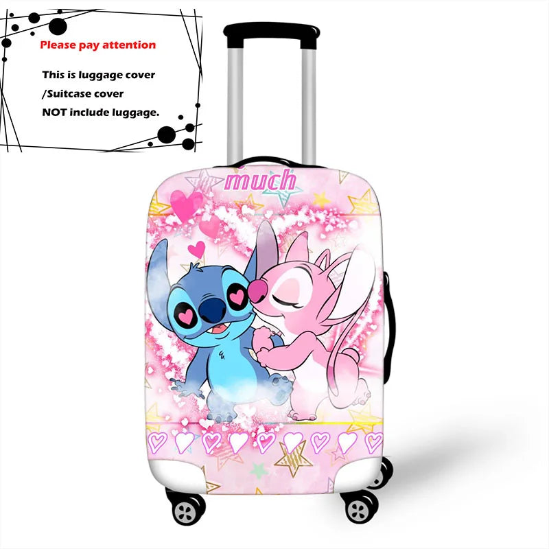 Disney Lilo Stitch Elastic Luggage Protective Cover Trolley Suitcase Dust Bag Case Cartoon Travel Accessories