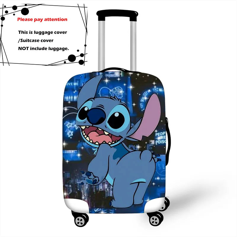 Disney Lilo Stitch Elastic Luggage Protective Cover Trolley Suitcase Dust Bag Case Cartoon Travel Accessories