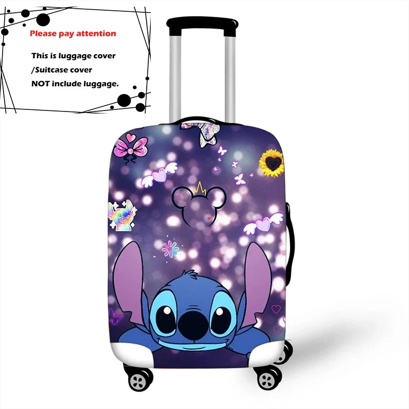 Disney Lilo Stitch Elastic Luggage Protective Cover Trolley Suitcase Dust Bag Case Cartoon Travel Accessories