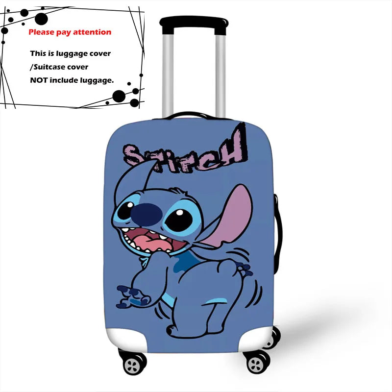 Disney Lilo Stitch Elastic Luggage Protective Cover Trolley Suitcase Dust Bag Case Cartoon Travel Accessories