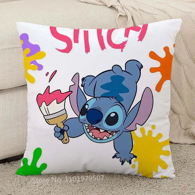 Disney Lilo & Stitch Pillowcase Cover Children Girl Couple Pillow Cover Decorative Pillows Case Living Room 40x40cm