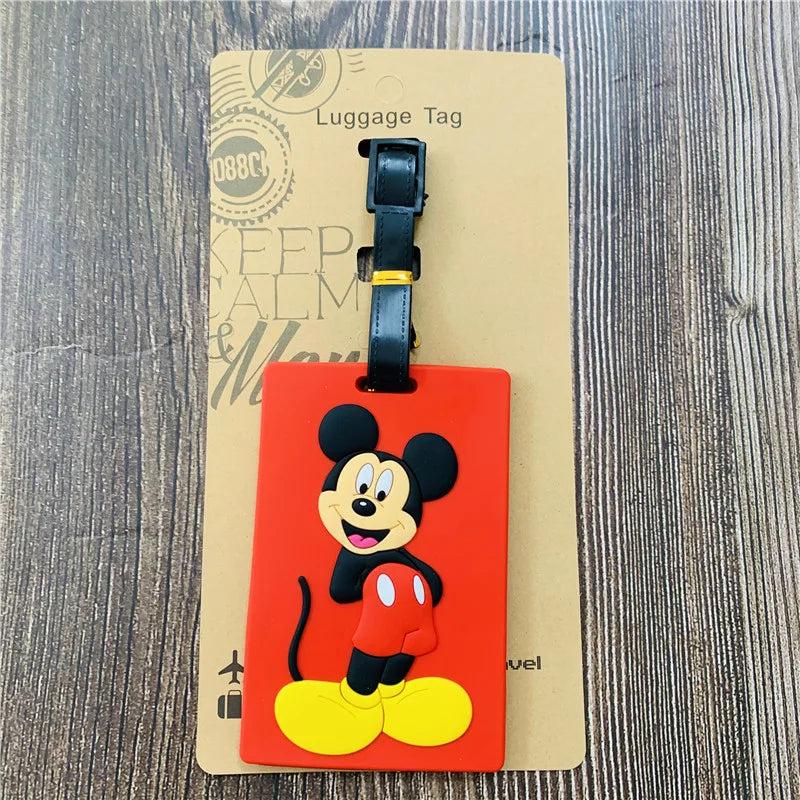 Disney Mickey Minnie 8871 Anime Luggage Tags Cartoon Suitcase Tag Travel Accessories Bag Holder Label Birthday Gift