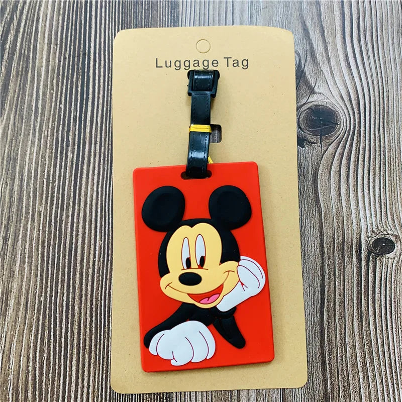 Disney Mickey Minnie 8871 Anime Luggage Tags Cartoon Suitcase Tag Travel Accessories Bag Holder Label Birthday Gift