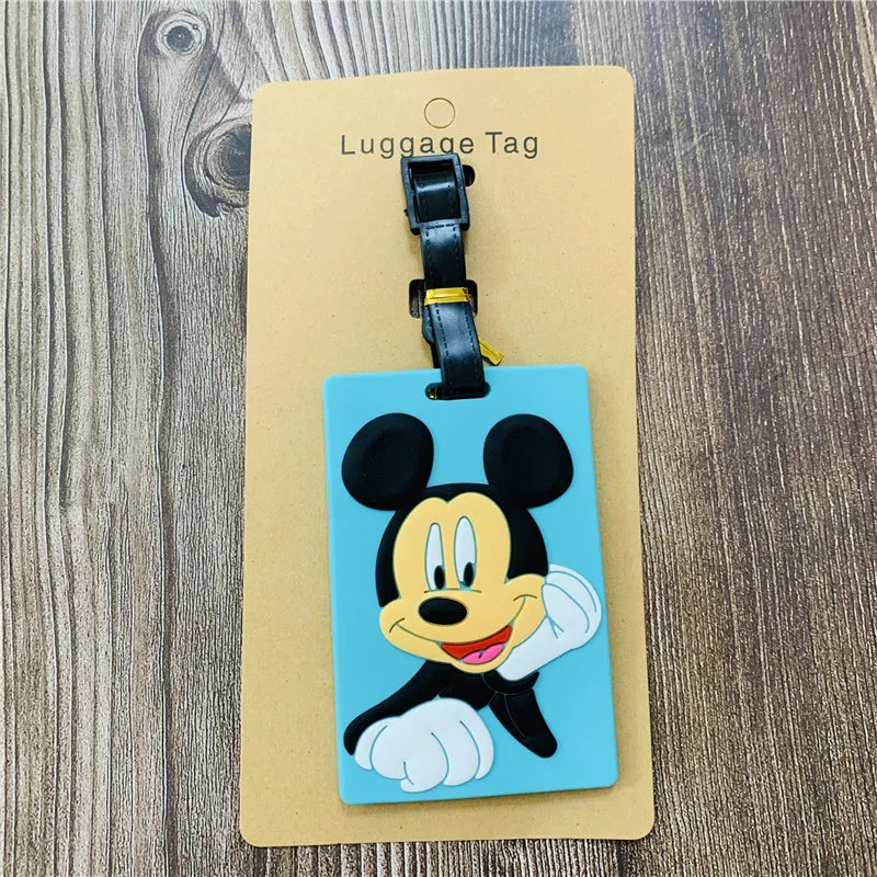 Disney Mickey Minnie 8871 Anime Luggage Tags Cartoon Suitcase Tag Travel Accessories Bag Holder Label Birthday Gift