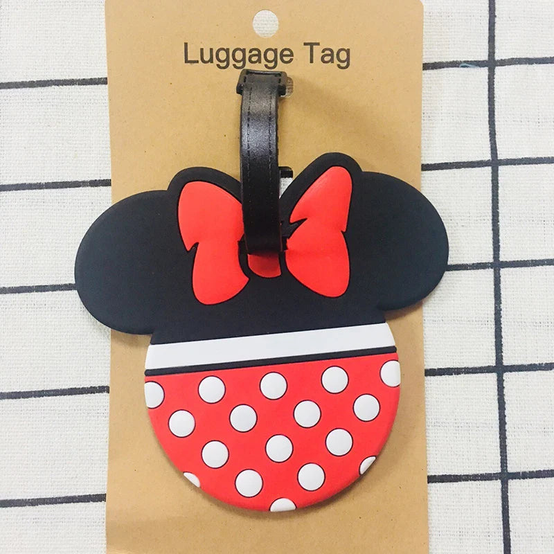 Disney Mickey Minnie 8871 Anime Luggage Tags Cartoon Suitcase Tag Travel Accessories Bag Holder Label Birthday Gift