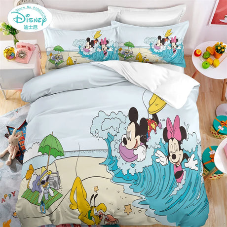 Disney Mickey Minnie Mouse Duvet Cover Sets Duvet Cover Sets Polyester Digital Printing Bedding Set Children Gift