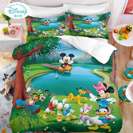 Disney Mickey Minnie Mouse Duvet Cover Sets Duvet Cover Sets Polyester Digital Printing Bedding Set Children Gift