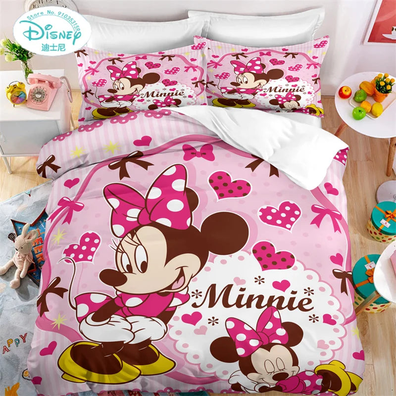 Disney Mickey Minnie Mouse Duvet Cover Sets Duvet Cover Sets Polyester Digital Printing Bedding Set Children Gift