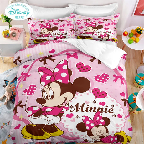 Disney Mickey Minnie Mouse Duvet Cover Sets Duvet Cover Sets Polyester Digital Printing Bedding Set Children Gift