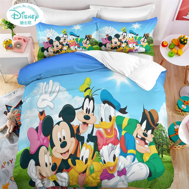 Disney Mickey Minnie Mouse Duvet Cover Sets Duvet Cover Sets Polyester Digital Printing Bedding Set Children Gift