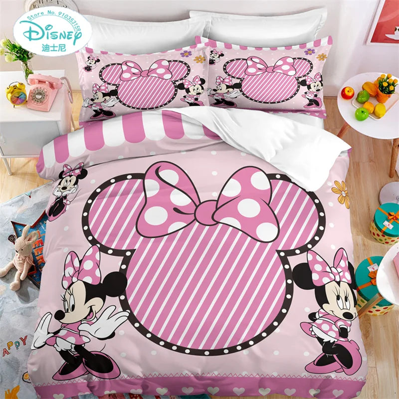 Disney Mickey Minnie Mouse Duvet Cover Sets Duvet Cover Sets Polyester Digital Printing Bedding Set Children Gift