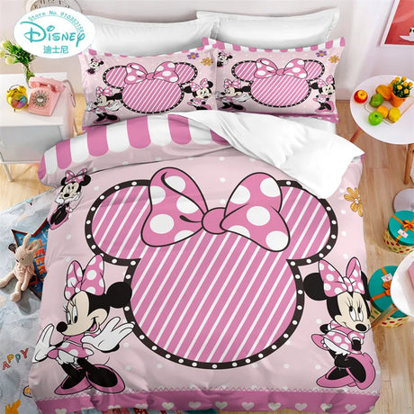 Disney Mickey Minnie Mouse Duvet Cover Sets Duvet Cover Sets Polyester Digital Printing Bedding Set Children Gift