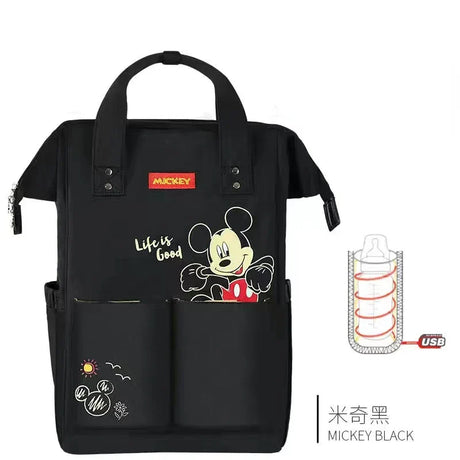 Disney Mickey Original New Diaper Bag Backpack Luxury Brand Baby Diaper Bag Large Capacity Multi-function Cartoon Baby Bag