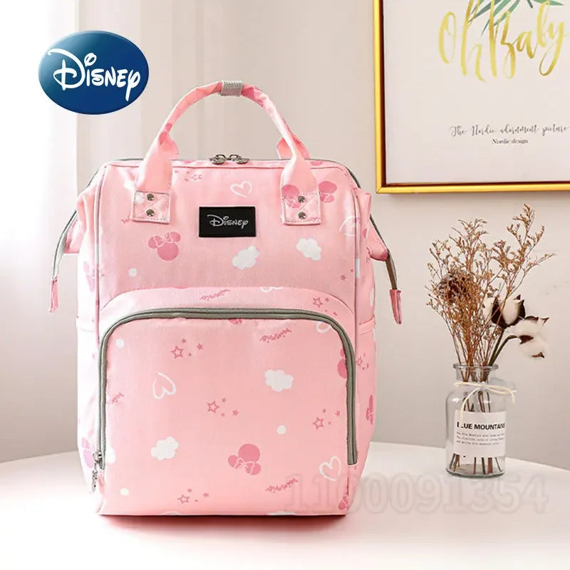 Disney Mickey Original New Diaper Bag Backpack Luxury Brand Baby Diaper Bag Large Capacity Multi-function Cartoon Baby Bag