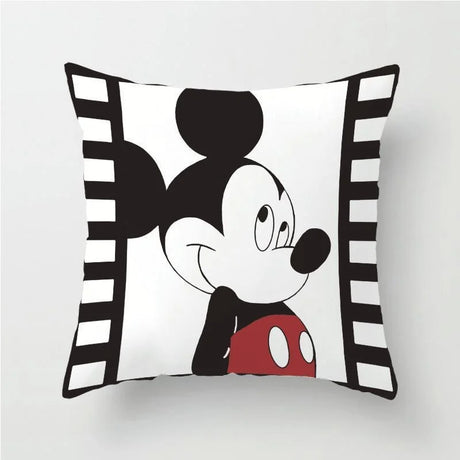 Disney Pillowcase Cushion Cover Mickey Minnie Mouse Pillow Case Cartoon Boy Girl Couple Wedding Gift 45x45cm