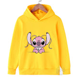 Disney Stitch creative printed children's clothing boys and girls street casual sweatshirts outdoor sports 3-14 years old hoodie