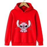 Disney Stitch creative printed children's clothing boys and girls street casual sweatshirts outdoor sports 3-14 years old hoodie