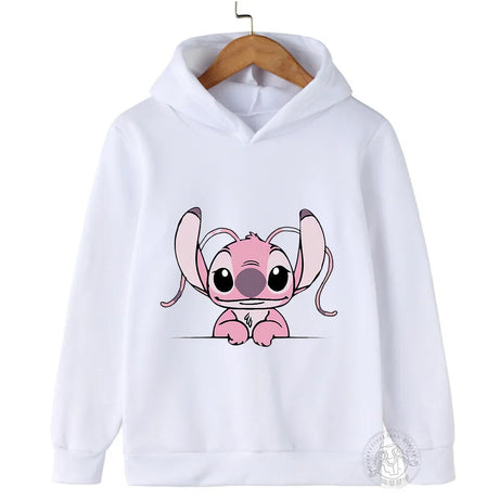 Disney Stitch creative printed children's clothing boys and girls street casual sweatshirts outdoor sports 3-14 years old hoodie