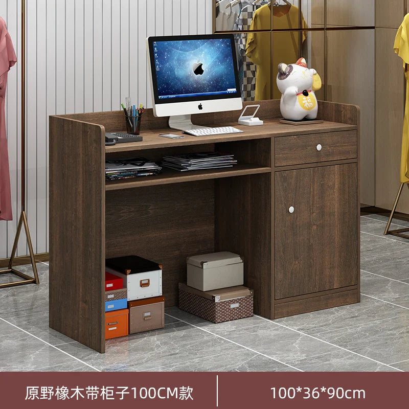 Display Cabinet Reception Desks Tall Bar Counter Beauty Salon Reception Desk Office Cashier Toonbank Winkel Commercial Furniture