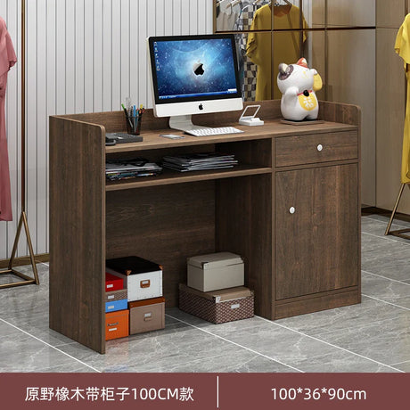 Display Cabinet Reception Desks Tall Bar Counter Beauty Salon Reception Desk Office Cashier Toonbank Winkel Commercial Furniture