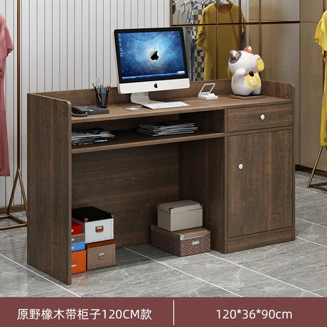 Display Cabinet Reception Desks Tall Bar Counter Beauty Salon Reception Desk Office Cashier Toonbank Winkel Commercial Furniture