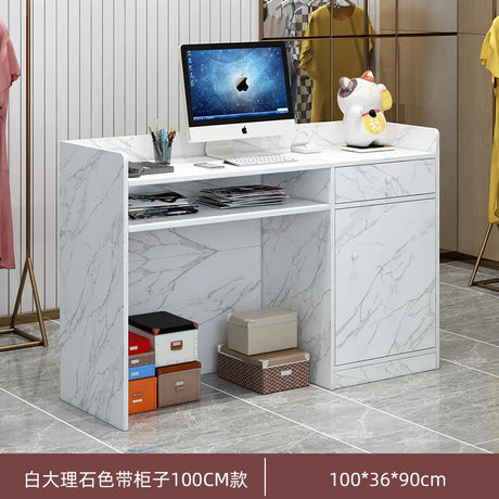 Display Cabinet Reception Desks Tall Bar Counter Beauty Salon Reception Desk Office Cashier Toonbank Winkel Commercial Furniture