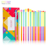 Docolor Colorful Makeup brushes set Cosmetic Foundation Powder Blush Eyeshadow Face Kabuki Blending Make up Brushes Beauty Tool