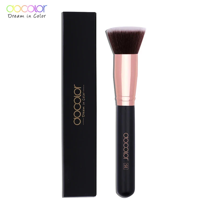 Docolor Foundation Brush Flat Top Buffing Brushes Fan Contour Powder Highlighter Blush Beauty Cosmetic Makeup Tools Eyeshadow