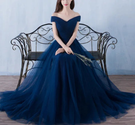 DongCMY New Elegant Off Shoulder Party Dresses Formal Dress Long Big Mother of the Bride Dresses Woman Plus Size Wedding Gown