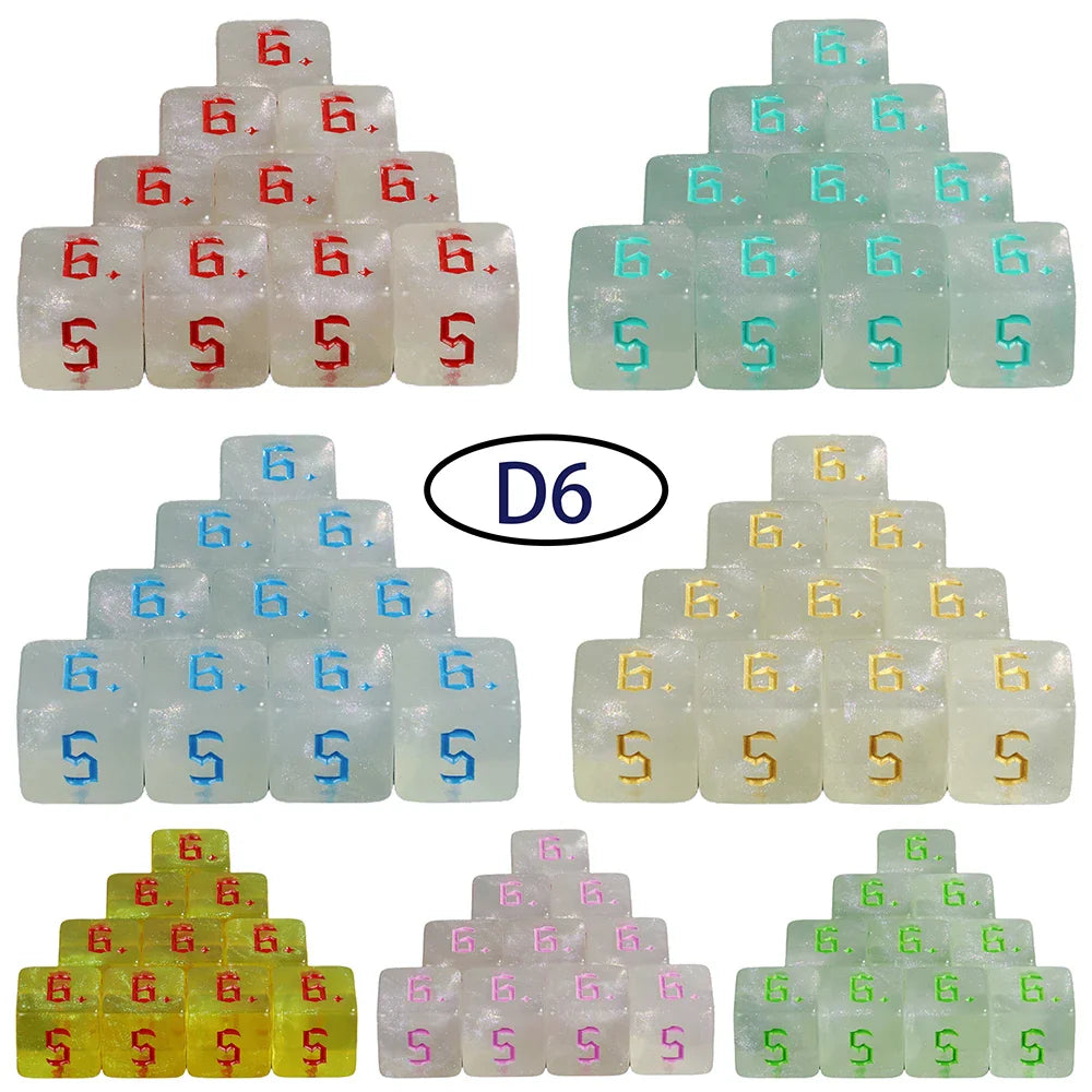 Dormia D6 Dice Custom Dice High Class Acrylic Colourful Ink Filling Fantasy Retro Font Style For DND Game Entertainment Supplies