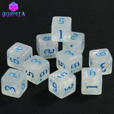 Dormia D6 Dice Custom Dice High Class Acrylic Colourful Ink Filling Fantasy Retro Font Style For DND Game Entertainment Supplies