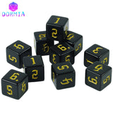 Dormia D6 Dice Custom Dice High Class Acrylic Colourful Ink Filling Fantasy Retro Font Style For DND Game Entertainment Supplies