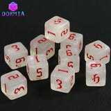 Dormia D6 Dice Custom Dice High Class Acrylic Colourful Ink Filling Fantasy Retro Font Style For DND Game Entertainment Supplies