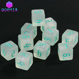 Dormia D6 Dice Custom Dice High Class Acrylic Colourful Ink Filling Fantasy Retro Font Style For DND Game Entertainment Supplies