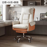 Double Backrest Office Chair Rotatable Adjustable Computer Sofa Chair Retractable Foot Rest Design Bedroom Study Desk Chair