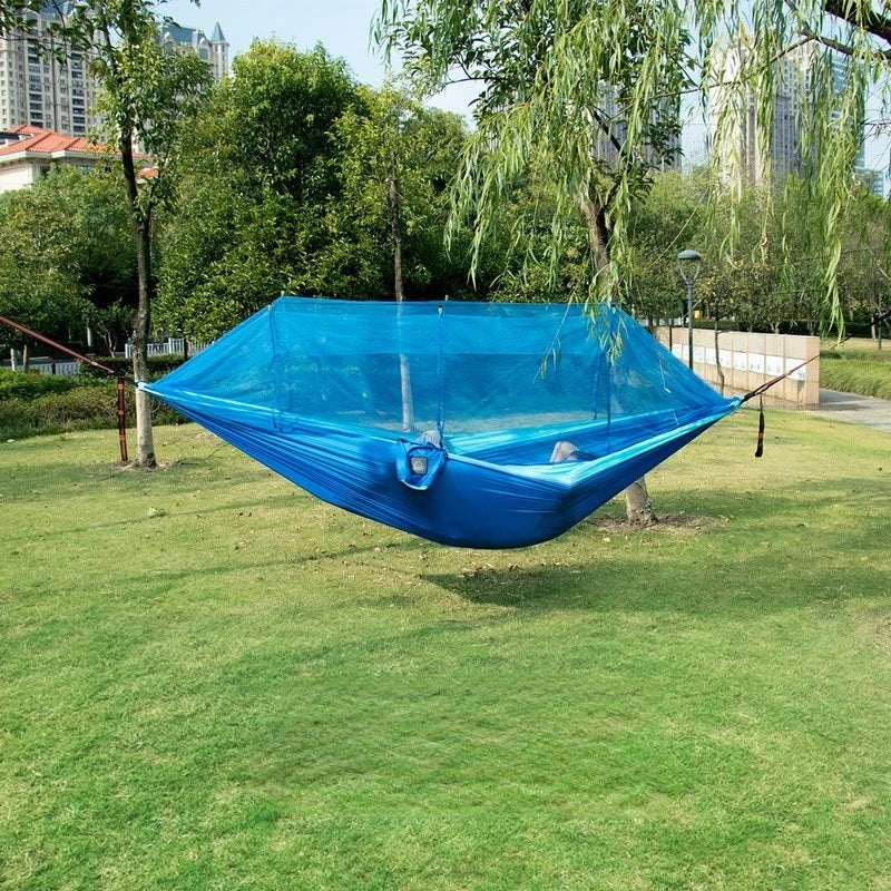 Double Mosquito Net Hammock 300×200CM Plus Size Outdoor Anti-mosquito Hammock Umbrella Cloth Nylon Anti-rollover Camping