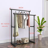 Double Pole Floor Balcony Drying Rack Folding Stainless Hotel Designer Clothes Hanger Minimalist Long Kledingrek Hall Furniture