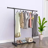 Double Pole Floor Balcony Drying Rack Folding Stainless Hotel Designer Clothes Hanger Minimalist Long Kledingrek Hall Furniture