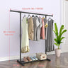 Double Pole Floor Balcony Drying Rack Folding Stainless Hotel Designer Clothes Hanger Minimalist Long Kledingrek Hall Furniture