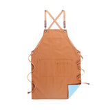 Double Side Custom Logo Exquisite Embroidery Cotton Canvas Couple Apron With Adjustable Straps Gift Kitchen Restaurant Men Women