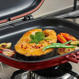 Double Sided BBQ Frying Pans Stainless Steel Steak Pans Cooking Accessories Cookware Non-Stick Baking Frying Pans