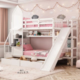 Double castle style double bed, with desk and shelf, bedroom single bed, adult and teen bed, child bed, double bed