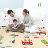 Double-sided Foldable Children Carpet Cartoon Baby Play Mat Educational Baby Activity Carpet Waterproof and Easy to Store